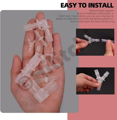 Hilitchi No.1 Clear Tubing Assortment with Hose Barb Fittings Kit Flexible Plastic Tube Hose Set For Home Repair Water Oil Transfer Aquarium in Saudi Arabia