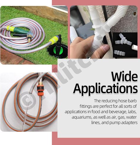Hilitchi No.1 Clear Tubing Assortment with Hose Barb Fittings Kit Flexible Plastic Tube Hose Set For Home Repair Water Oil Transfer Aquarium in Saudi Arabia