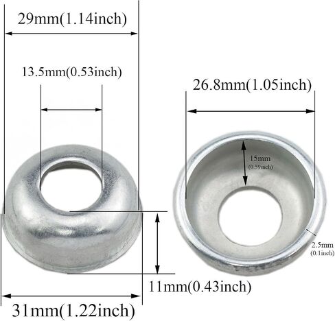 Bike Rear Hub Bearing Bicycle Rear Hub Cups Bike Hub Cups Mountain Bike Bearing Hub Front and Rear Wheel Bearings Hub Cups Bike Axle Nut Bicycle Accessories 4PCS in Saudi Arabia