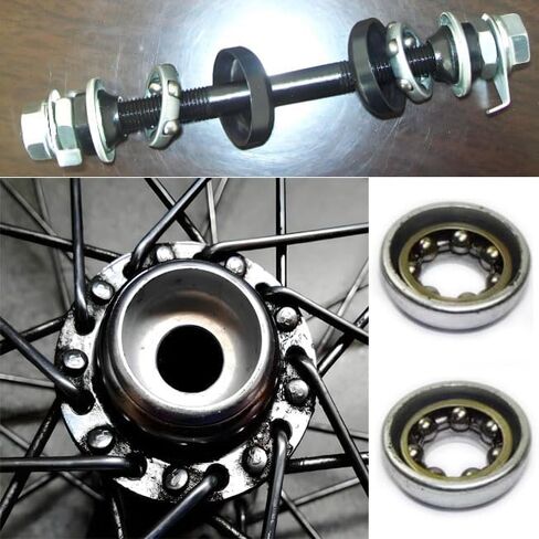 Bike Rear Hub Bearing Bicycle Rear Hub Cups Bike Hub Cups Mountain Bike Bearing Hub Front and Rear Wheel Bearings Hub Cups Bike Axle Nut Bicycle Accessories 4PCS in Saudi Arabia