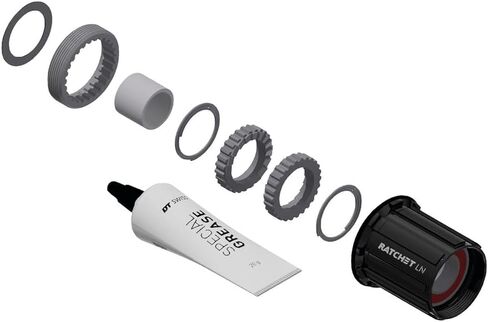 DT Swiss Ratchet LN Freehub Body Kit - Shimano Hg 11 Road ، Standard ، Aluminium ، محمل مختوم ، 18T in Saudi Arabia