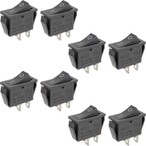 2PCS Rocker Switch/OFF 2 Position 2 PIN ، AC 15A/250V ، 20A/125V ، KCD1 تبديل الطاقة للسيارة ، القارب ، الأجهزة المنزلية (KCD3-ON/OFF ، 2) in Kuwait