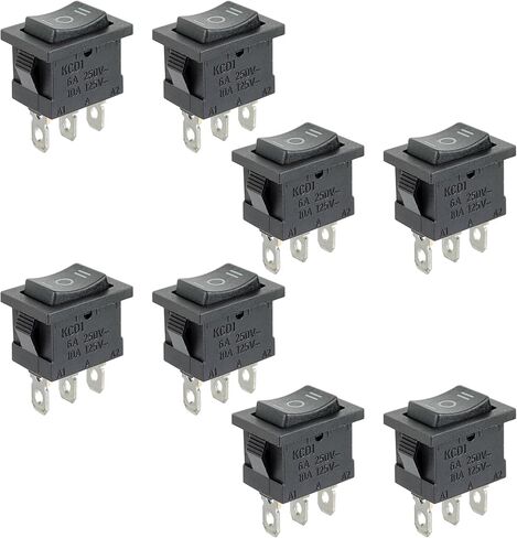 2PCS Rocker Switch/OFF 2 Position 2 PIN ، AC 15A/250V ، 20A/125V ، KCD1 تبديل الطاقة للسيارة ، القارب ، الأجهزة المنزلية (KCD3-ON/OFF ، 2) in Kuwait