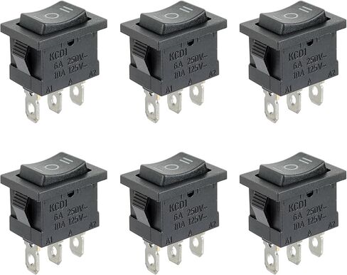 2PCS Rocker Switch/OFF 2 Position 2 PIN ، AC 15A/250V ، 20A/125V ، KCD1 تبديل الطاقة للسيارة ، القارب ، الأجهزة المنزلية (KCD3-ON/OFF ، 2) in Kuwait