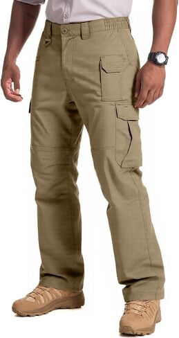 Yeztvl Mens Tactical Pants, Waterproof Hiking Pants Lightweight Quick Dry, Ripstop Cargo Pants, Stretchy Safari Work Pants in Saudi Arabia