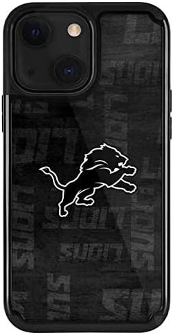 Skinit Cargo Phone Case Compatible with iPhone 13 - Officially Licensed NFL Detroit Lions Black & White Design in Saudi Arabia