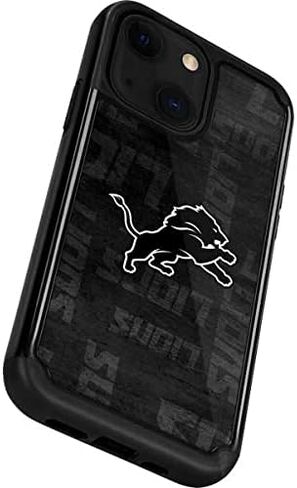Skinit Cargo Phone Case Compatible with iPhone 13 - Officially Licensed NFL Detroit Lions Black & White Design in Saudi Arabia