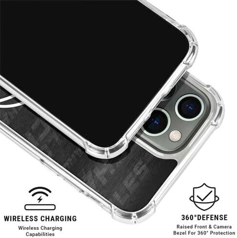 Skinit Clear Phone Case Compatible with iPhone 16 Pro Max - Officially Licensed NFL Los Angeles Chargers Black & White Design in Saudi Arabia