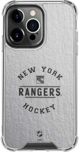 حالة هاتف Clear Skinit متوافقة مع iPhone 16 Pro - NHL NHL New York Rangers Design Black Text Design in Saudi Arabia