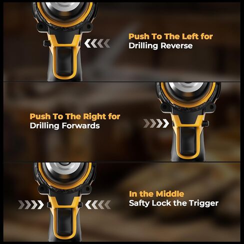 Cordless Hammer Drill Compatible with Dewalt 20V Max Battery(No Battery) Electric Drill with Brushless Motor, 1/2" Keyless Metal Chuck,4pcs Bit for Drilling Brick Wall, Metal, Wood, Screws in Saudi Arabia