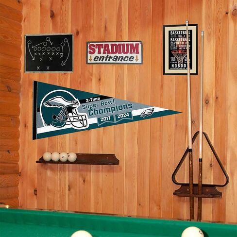 Eagles Super Bowl LIX and 2 Time Champions Full Size Large Pennant in Saudi Arabia