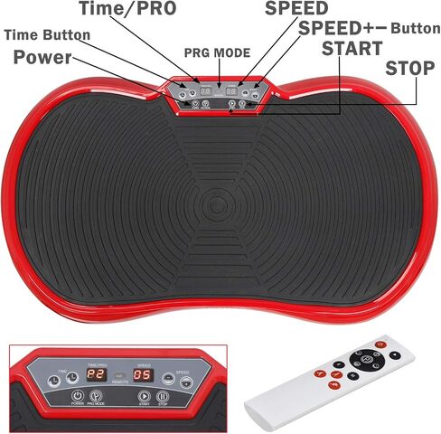 SUPER DEAL Pro Vibration Plate Exercise Machine - Whole Body Workout Vibration Fitness Platform Fit Massage Workout Trainer w/Loop Bands + Bluetooth + Remote, 99 Levels in Kuwait