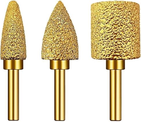 6mm Shank Vacuum Brazed Diamond Burr Head Grinding Rotary File(8-10-13-15-18-20) in Saudi Arabia