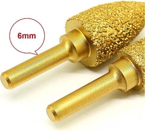 6mm Shank Vacuum Brazed Diamond Burr Head Grinding Rotary File(8-10-13-15-18-20) in Saudi Arabia