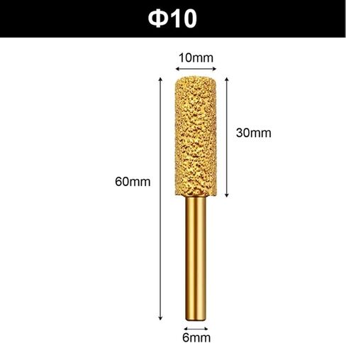 6mm Shank Vacuum Brazed Diamond Burr Head Grinding Rotary File(8-10-13-15-18-20) in Saudi Arabia