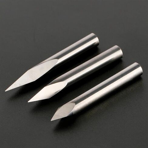 3 Edge Engraving Bits 6mm Shank 3D Milling Cutter 20/30/40/45/60/90 Degrees Tip 0.1-0.3mm Carving Bit CNC Milling Cutter 1Pcs(D6x0.2xD60) in Saudi Arabia