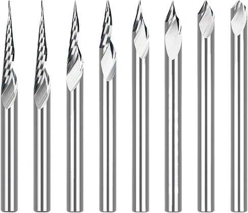 1pcs 3.175mm Shank v شكل طرف قاطع نحت 20/30/45/60 درجة طحن قاطع التغنتر تونغستن كربيد بت PCB 3D بت (60dx0.3) in Saudi Arabia