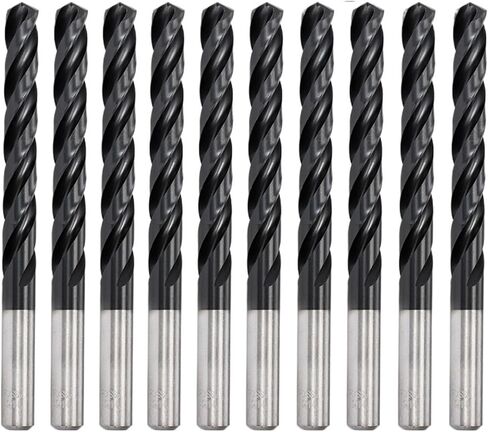 10pcs 3mm-12.5mm m35 بتات الحفر HSS 3 مثقاب تويست لفولا مقاوم للصدأ (3/4/5/6/7/8/10/11/12.5 مم) (3 مم 10pc) in Saudi Arabia