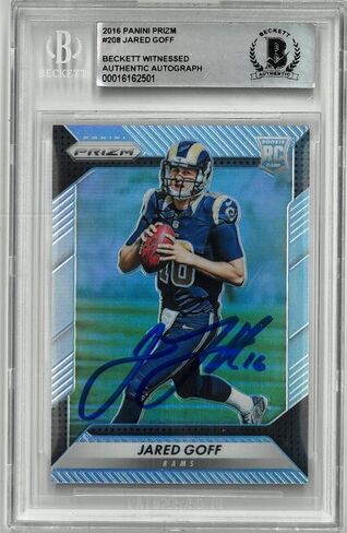 Jared Goff Autographed 2016 Panini Prizm Rookie Card - Football Slabbed Autographed Rookie Cards in Saudi Arabia