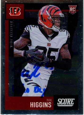 قامت Tee Higgins بتوقيع Panini Score 450 Who Dey Trading Card Beckett 48931 - بطاقات الصاعد الموقعة لكرة القدم in Saudi Arabia