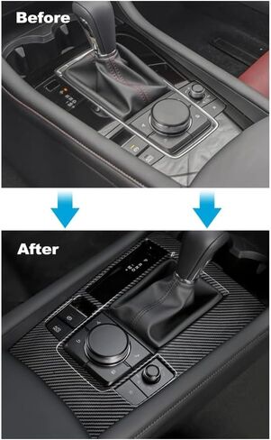 yingtuu لـ Mazda 3 2025 2024 2023-2020 الملحقات الرياضية الجانبية الخارجية الجانبية الخلفية تغطية مرآة Cap Protector 2pcs أسود لامع in Kuwait
