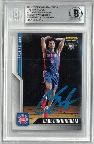 CADE Cunningham موقعة 2021/22 Panini RPs أول بطاقة الصاعد - كرة السلة بطاقات الصاعد موقعة in Saudi Arabia