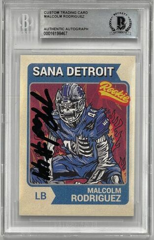 Malcolm Rodriguez Autographed Sana Detroit Rookie Card - Football Slabbed Autographed Rookie Cards in Saudi Arabia