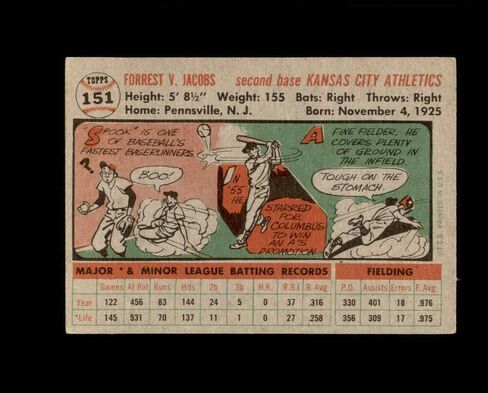 وقع Spook Jacobs 1956 Topps Kansas City Athletics in Saudi Arabia