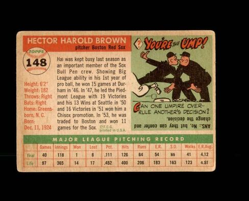 وقع Hal Brown 1955 Topps Boston Red Sox in Saudi Arabia