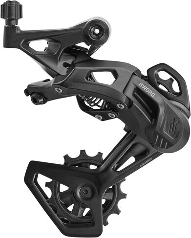 microSHIFT Sword Black 9-Speed Medium Cage Steel Rear Derailleur, Black in Saudi Arabia