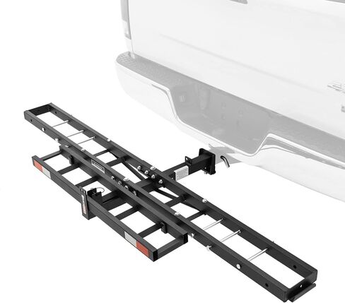 Black Widow Steel Compact Dirt Bike eBike Fat Tire Class III IV 2" Hitch Mounted Carrier with Loading Ramp, 300 lb. Capacity, Anti-Tilt Device MCC-300 in Saudi Arabia