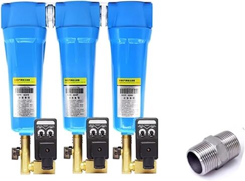 3pcs QPS 015/024/032/060 Precision Filter Dryer air Compressor Wire Oil-Water Separator AD402 Electronic Drain(035 Drain) in Saudi Arabia