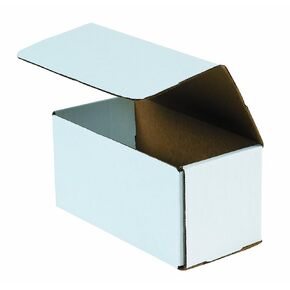 Aviditi White Corrugated Cardboard Mailing Boxes, 12 x 6 x 6 Inches, Pack of 50, Crush-Proof, For Shipping, Mailing and Storing