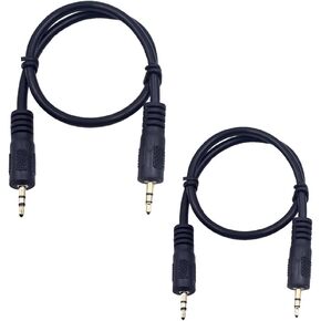 12 inch 2.5mm TS Audio Cable, 90 Degree Angle 2.5mm Male Jack to 90 Degree Angle 2.5mm Male Jack AUX Audio Cable, Gold Plated Pure Copper, 2 Pack in Kuwait