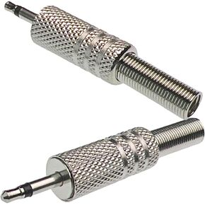 2.5mm Mono TS Plug Jack Solder Audio Cable Connector (2 Pack)