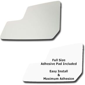 Mirror Glass + Full Size Adhesive Pad for 2010-2017 Chevrolet Traverse Driver Side Replacement (2010 2011 2012 2013 2014 2015 2016 2017 10 11 12 13 14 15 16 17)