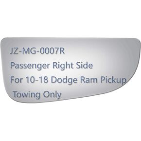 Lower Towing Side Mirror Glass fit for 2010-2023 Dodge Ram 1500 2500 3500 4000 4500 5500 700 Van Pickup Truck, Passenger Right Side RH Replacement Rearview Convex Glass, Including Adhesive