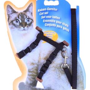 Balacoo Adjustable Cat Collar Cat Harness Cat Safety Strap Leash Cat Chain Cat Leash Adjustable Cat Harness Black Cat Collar Cat Collar with Leash