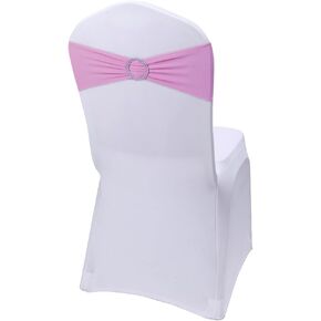 Pack of 10 Wedding Chair Bows Decorations, Chair Sashes Bands for Wedding Brithday Event (Beige)