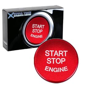 Xotic Tech Sports Silver Aluminum Keyless Engine Start Stop Push Button Cover Sticker Start Ignition Button Trim Decal Compatible with BMW 1 2 3 4 5 7 Series X1 X3 X4 X5 X6 F20 F22 F30 F32 F48