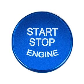 Xotic Tech Sports Silver Aluminum Keyless Engine Start Stop Push Button Cover Sticker Start Ignition Button Trim Decal Compatible with BMW 1 2 3 4 5 7 Series X1 X3 X4 X5 X6 F20 F22 F30 F32 F48