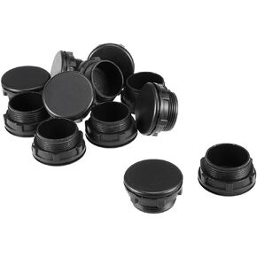 uxcell 12 Pcs 30mm Black Plastic Push Button Switch Hole Panel Plug