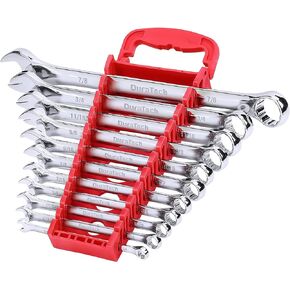 DURATECH Combination Wrench Set, Metric, 11-Piece, 8, 10, 11, 12, 13, 14, 15, 16, 17, 18, 19mm, 12-Point, CR-V Steel, Organized in Wrench Holder