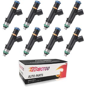 Fuel Injectors set of 8 Compatible with Ford E-150 E-250 Expedition F150 E-150 E-350 Club Wagon E-350 E-450 F-250 F-350 Super Duty 2003-2009 V8 5.4L Replace 0280158138 4 Holes