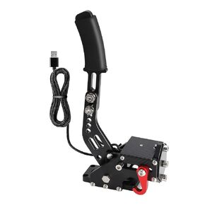 فرامل يد USB 64 بت لـ G25 G27 G29 G920 T500 T300 متوافقة مع ألعاب السباق المحاكية للكمبيوتر الشخصي مع مستشعر القاعة (أسود بدون مشبك) in Kuwait