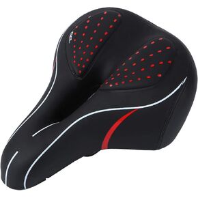 Comfort Bike Seat - Soft Mountain Bike Seat Cushion Reflector Silicone Bike Saddle Mountain Bike Saddle Absorbing for Outdoor Bike Sporting