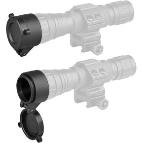 Flashlight Lens Protective Cover, Rifle Scope Lens Covers, Sealed Opaque for Weapon Mounted Lights or Flashlights