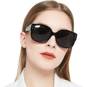 Trendy Reading Sunglasses Women Stylish Square Sun Readers UV Protection Glasses 1.0 1.5 2.0 2.5 3.0 3.5 (Not-bifocal