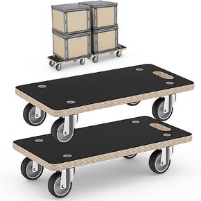 Wood Platform Dolly 4 Wheels Heavy Duty Furniture Mover Dolly 550 Lbs Capacity (2) in Saudi Arabia