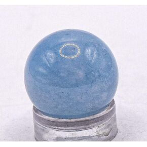 1PC 17mm Blue Aquamarine Sphere Polished Natural Sparkling Translucent Beryl Gemstone Crystal Mineral Collectible Ball - Afghanistan (1PC)